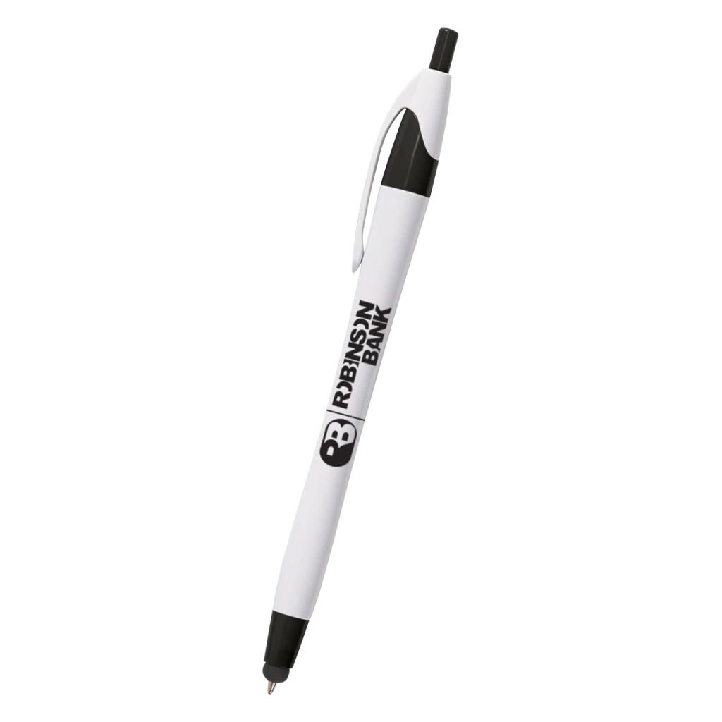 White with black