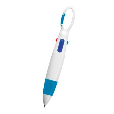 White with blue