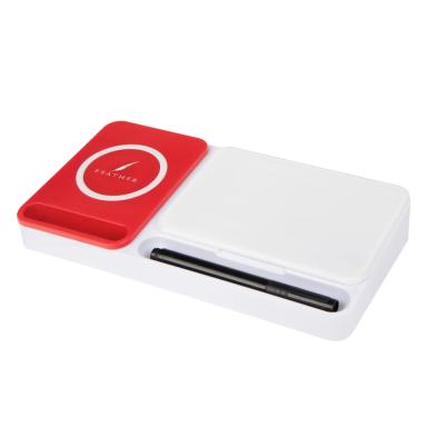 White with red