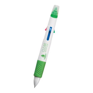 White with green