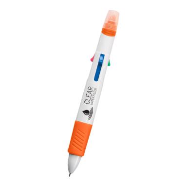 White with orange