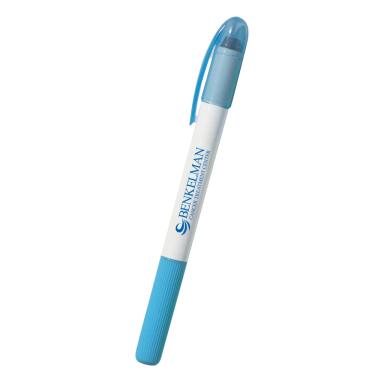 White with blue