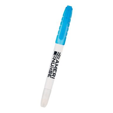 White with blue