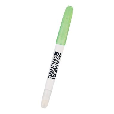 White with green
