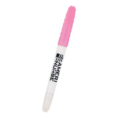 White with pink