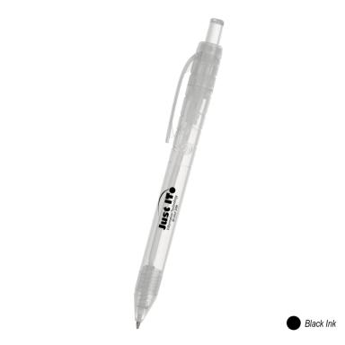 Translucent clear with black ink