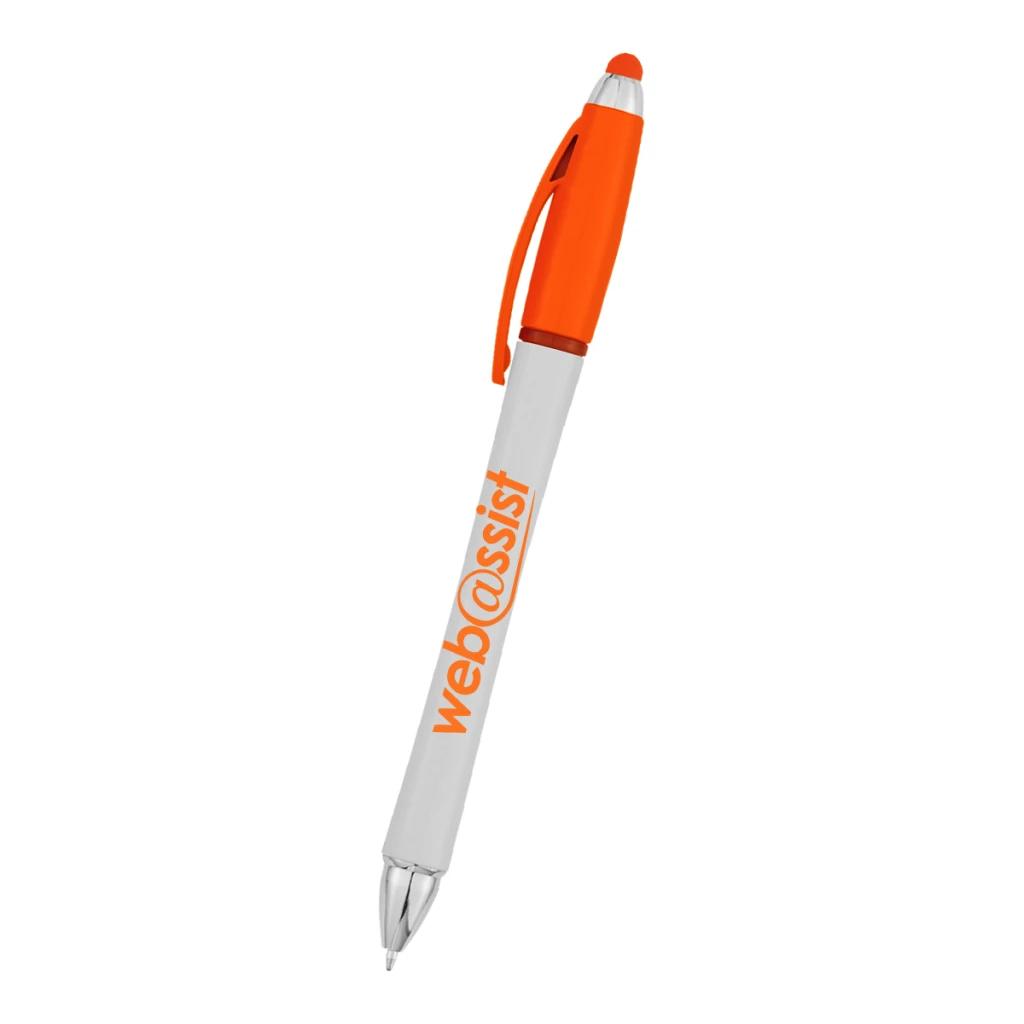 White with orange