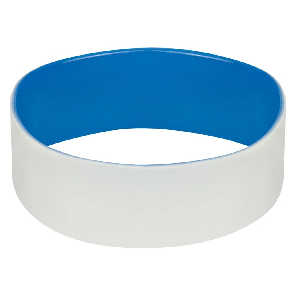 White with royal blue