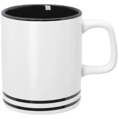 White with black