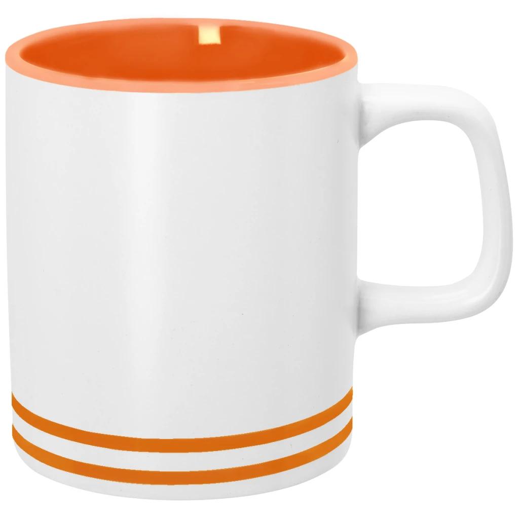 White with orange