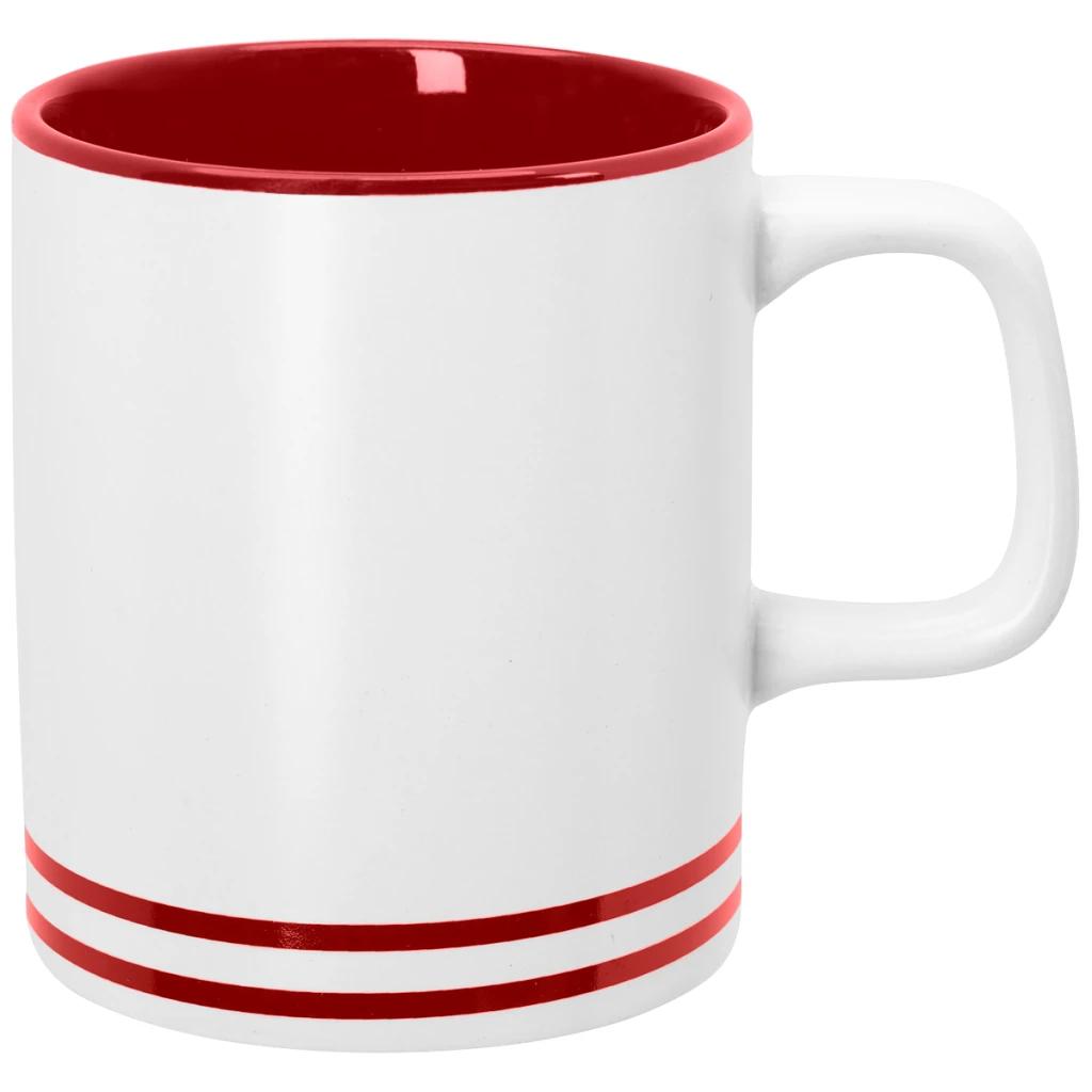 White with red