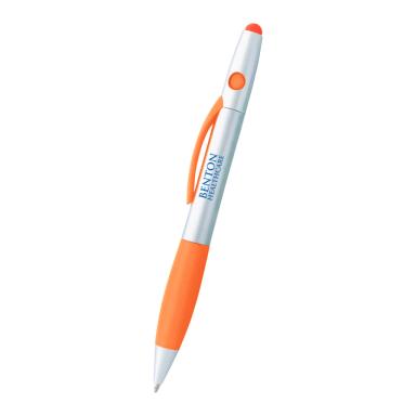 Silver with orange
