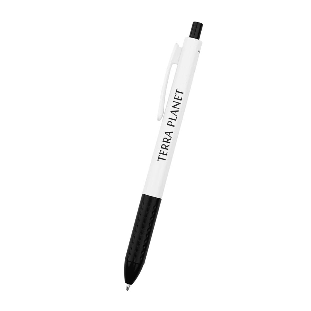White with black