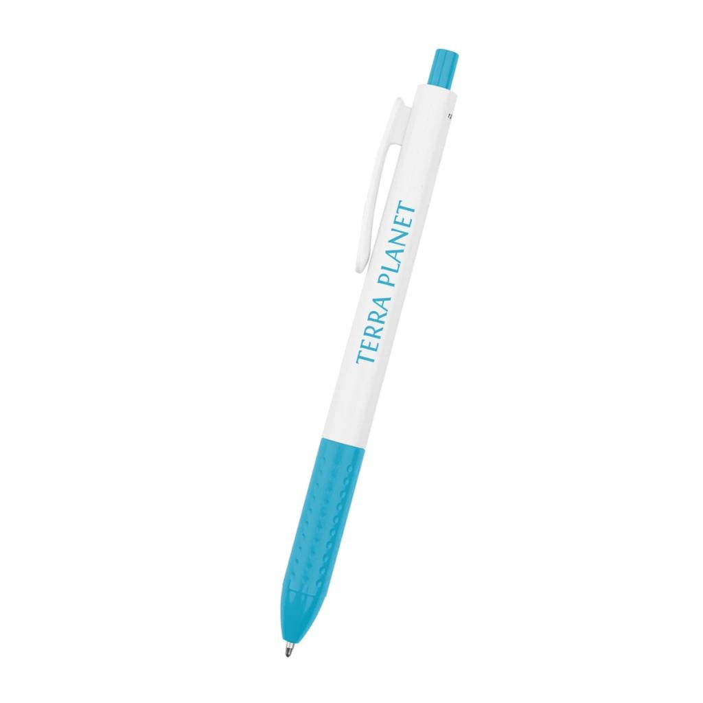 White with light blue