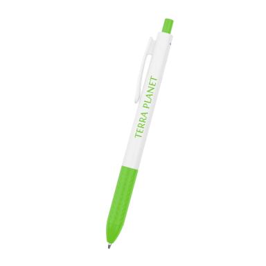 White with green
