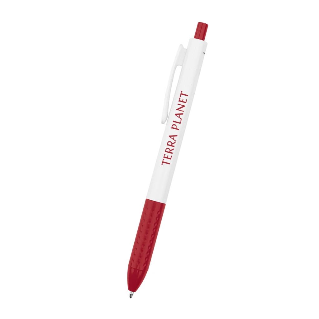White with red