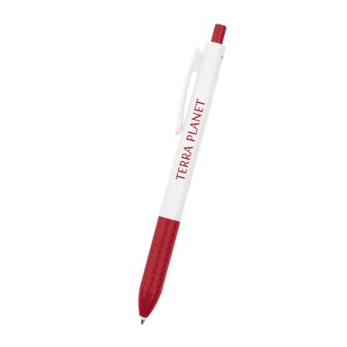 White with red