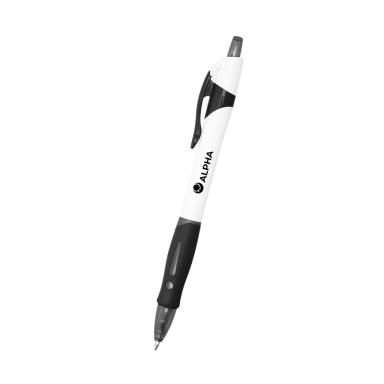 White with black