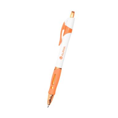 White with orange