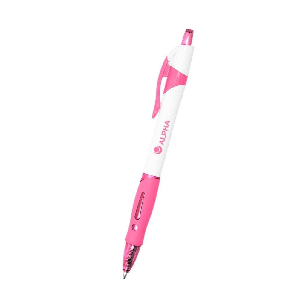 White with pink
