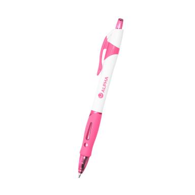 White with pink
