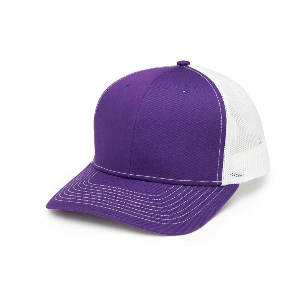 Purple with white