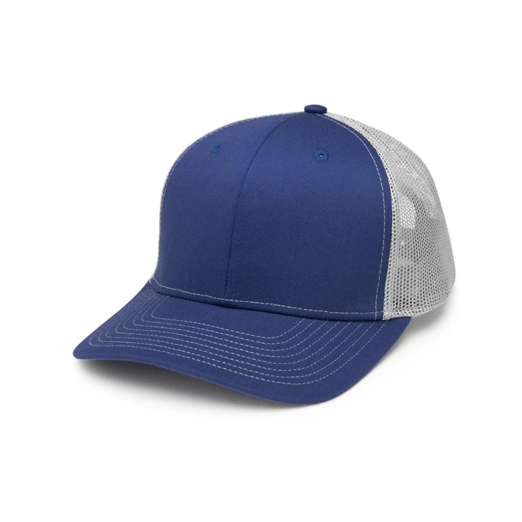 Royal blue with gray
