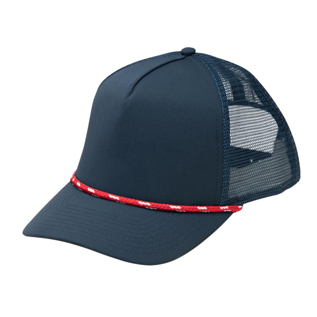 Navy blue with red