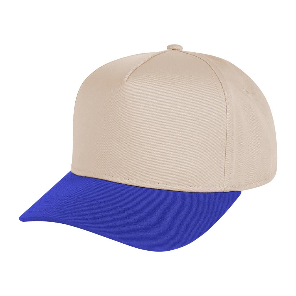 Natural with royal blue
