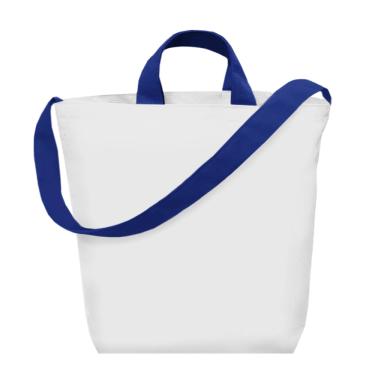 White with blue