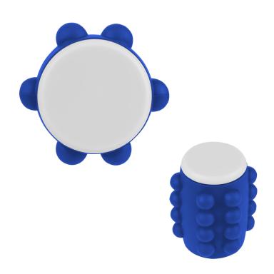 White with blue