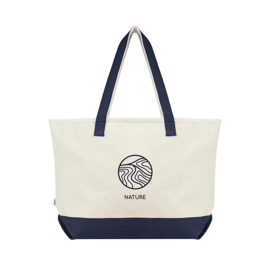 Natural with navy