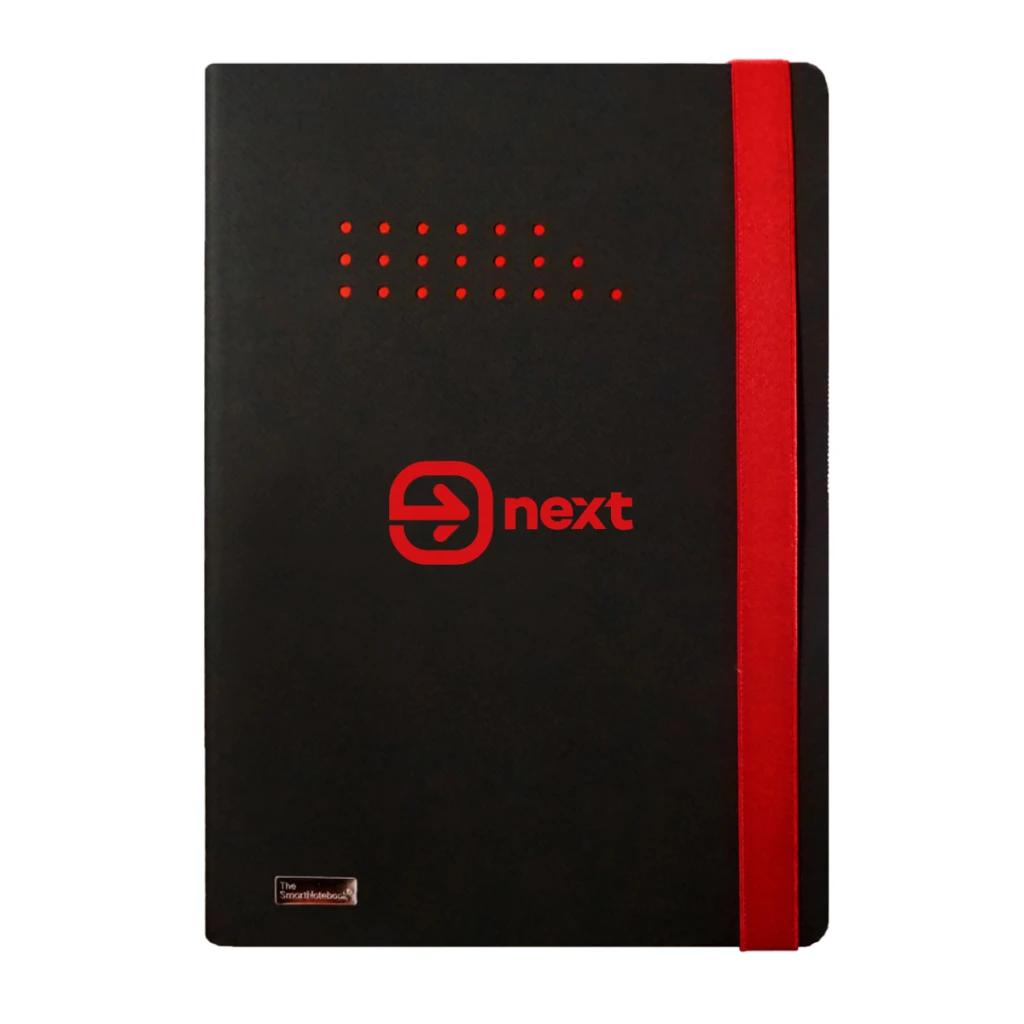 Black with red