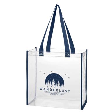 Clear with navy