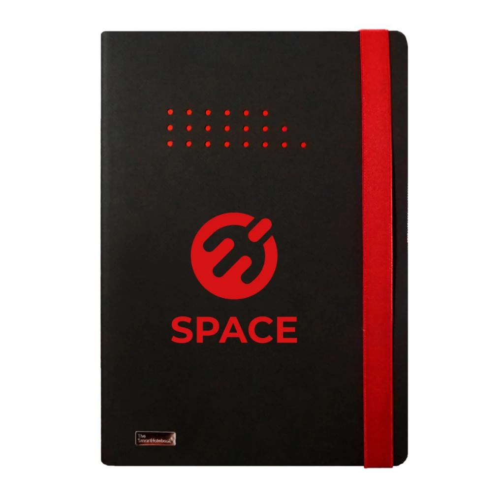 Black with red