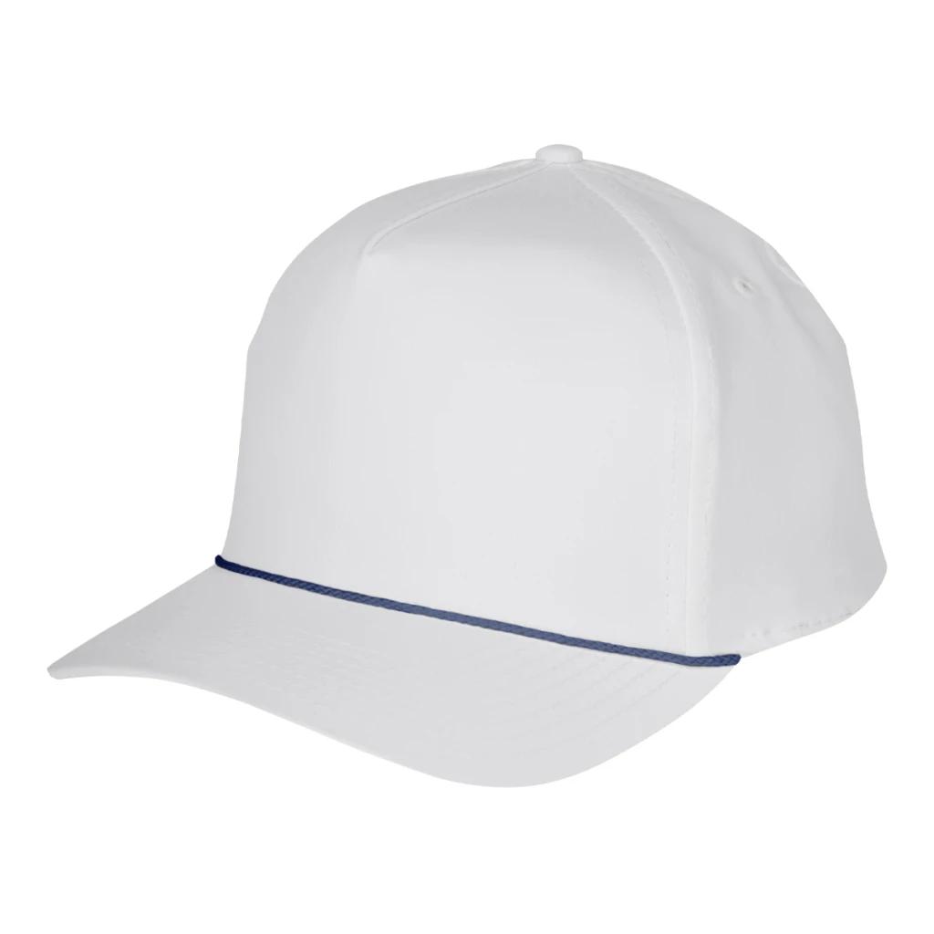 White with navy blue