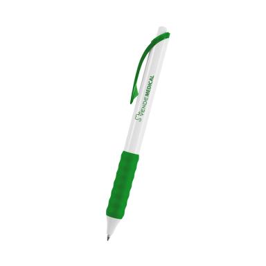 White with green