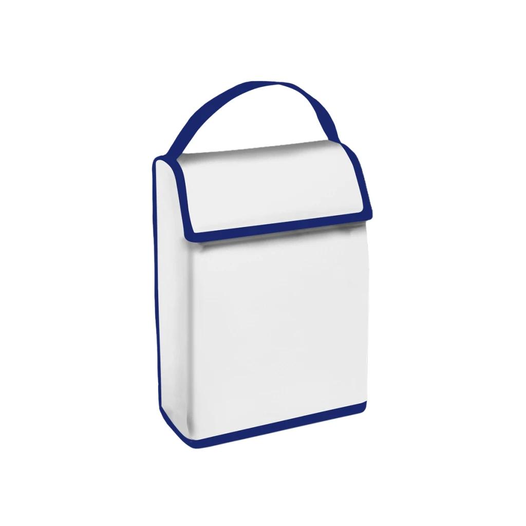 White with blue