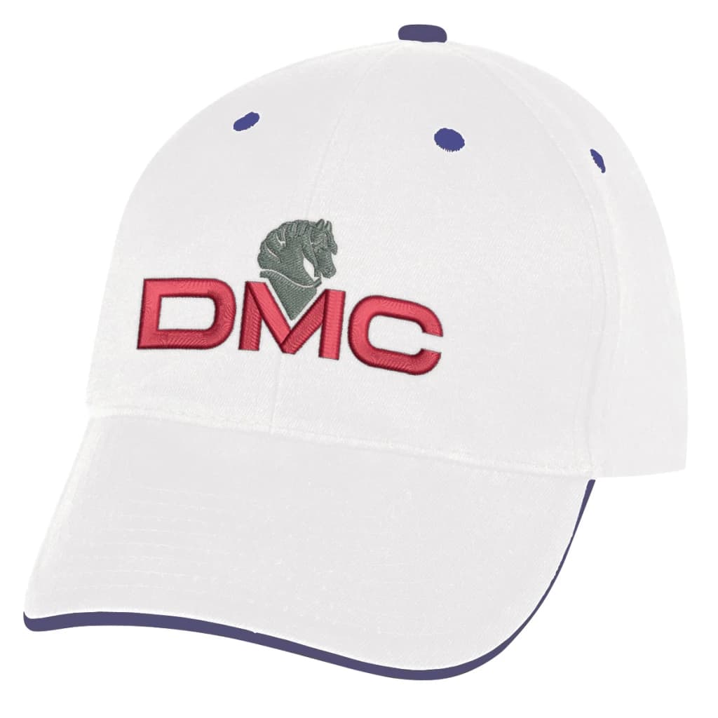 White with Royal Blue Trim