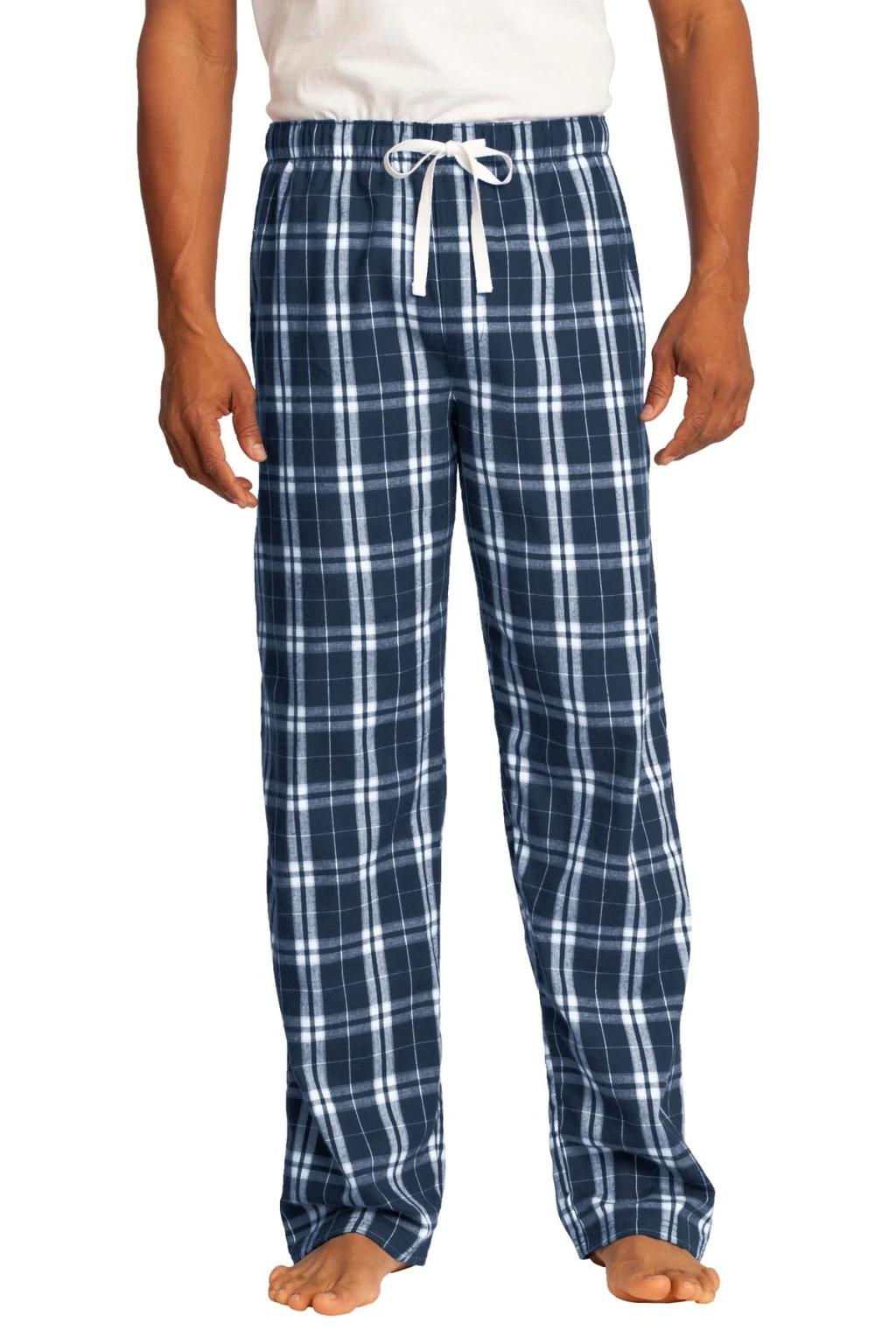 True Navy Blue Plaid/White