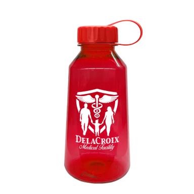 Transparent Red Bottle Red Lid