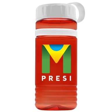 Transparent Red with White lid