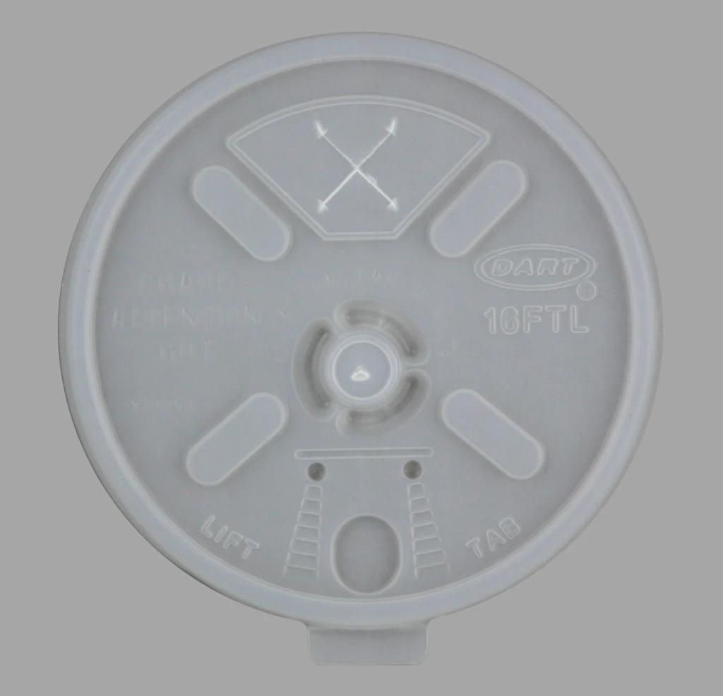 White  Flip Top Lid View