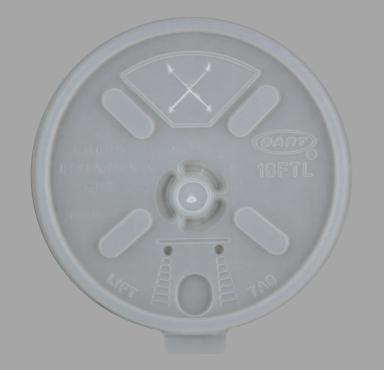 White  Flip Top Lid View