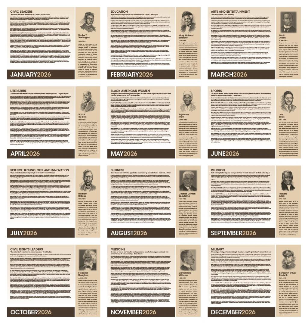 African-American Heritage: Dr. Martin Luther King, Jr. 2026 Calendar