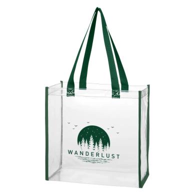 Clear with forest green