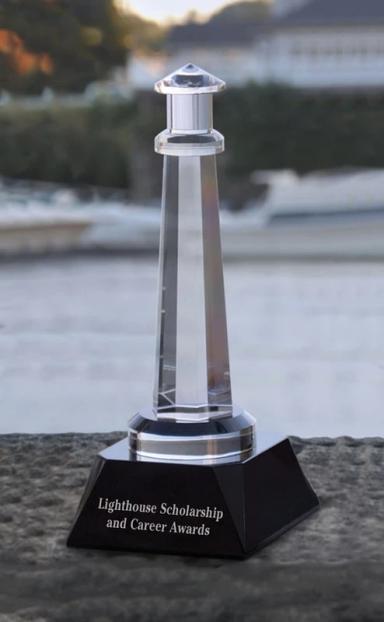 Small Cambridge Lighthouse with Black Base