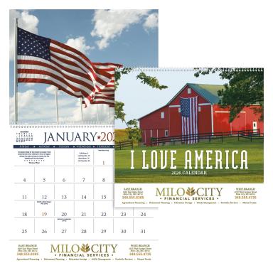 I Love America Calendar