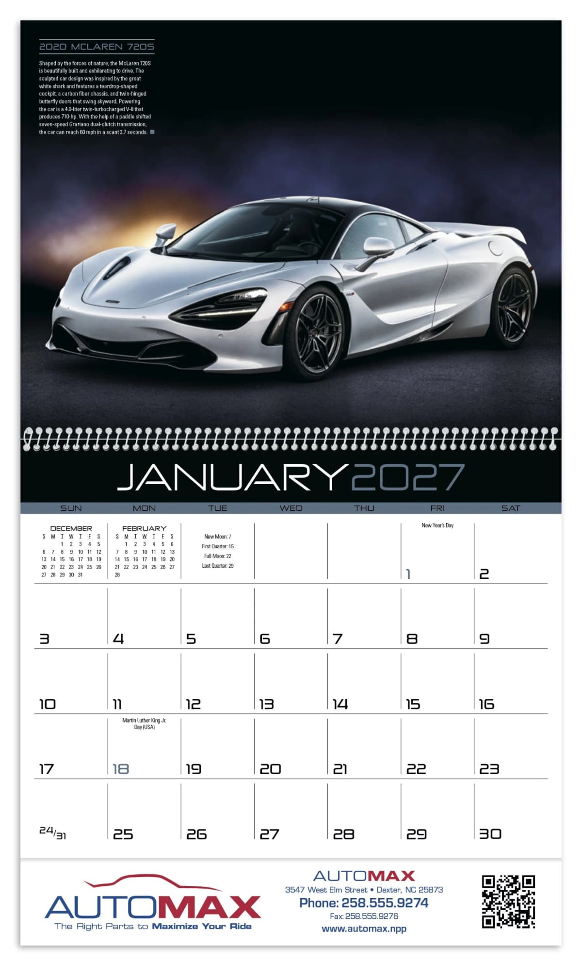 Exotic Cars Calendar