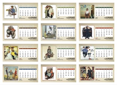 The Saturday Evening Post Desk Calendar